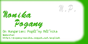 monika pogany business card